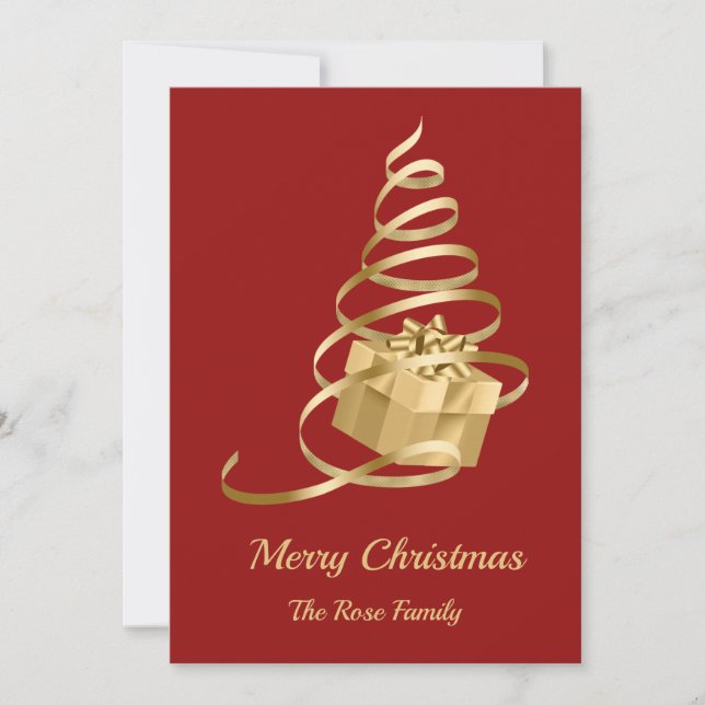 Weihnachtsbaum präsent feiertagskarte (Vorderseite)