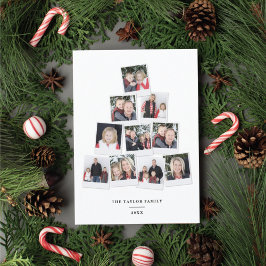 Weihnachtsbaum Quadrat Kinder Foto Collage Feiertagskarte