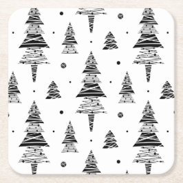 Weihnachtsbaum Rechteckiger Pappuntersetzer