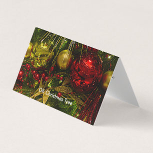 Weihnachtsbaum Red & Gold Weihnachtszehnkarte