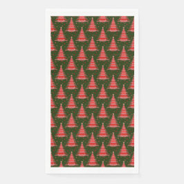 Weihnachtsbaum Red Green Muster Design Serviette