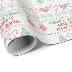 Weihnachtsbaum Red Holiday Geschenkpapier