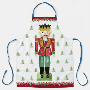 Weihnachtsbaum Red Nutcracker Wasserfarbenholz Schürze