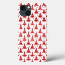 Weihnachtsbaum Red Pattern Design Case-Mate iPhone Hülle