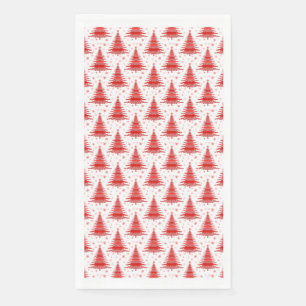 Weihnachtsbaum Red Pattern Design Serviette