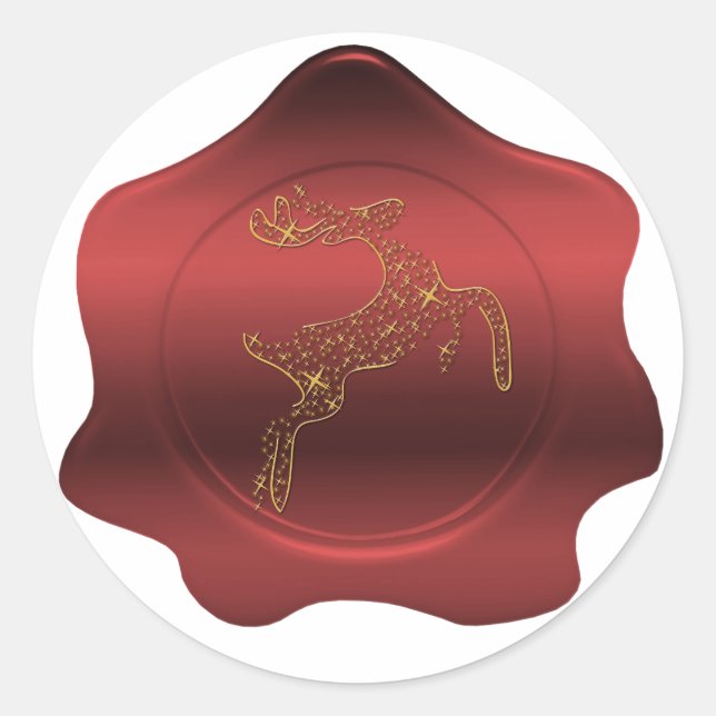 Weihnachtsbaum Red Wax Siegel Look Sticker (Vorderseite)