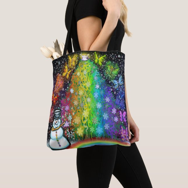 Weihnachtsbaum Regenbogen der Fee Tote Tasche (Von Nahem)