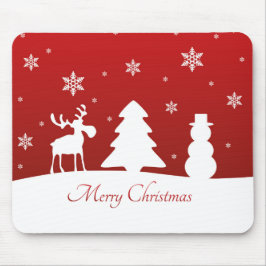 Weihnachtsbaum Reindeer Snowman Mousepad