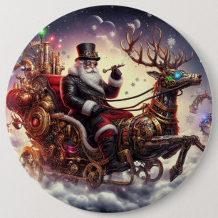 Weihnachtsbaum/Rentiersteampunkt Weihnachten/Winte Button