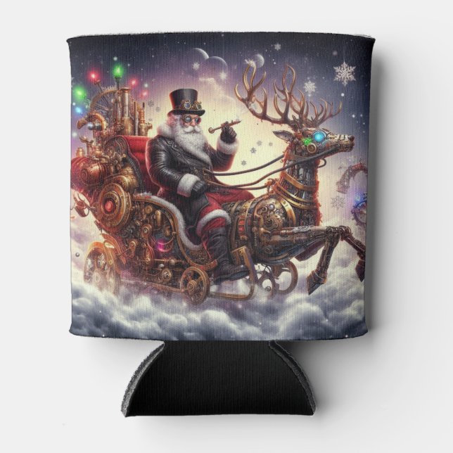 Weihnachtsbaum/Rentiersteampunkt Weihnachten/Winte Dosenkühler (Vorderseite)