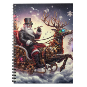 Weihnachtsbaum/Rentiersteampunkt Weihnachten/Winte Notizblock
