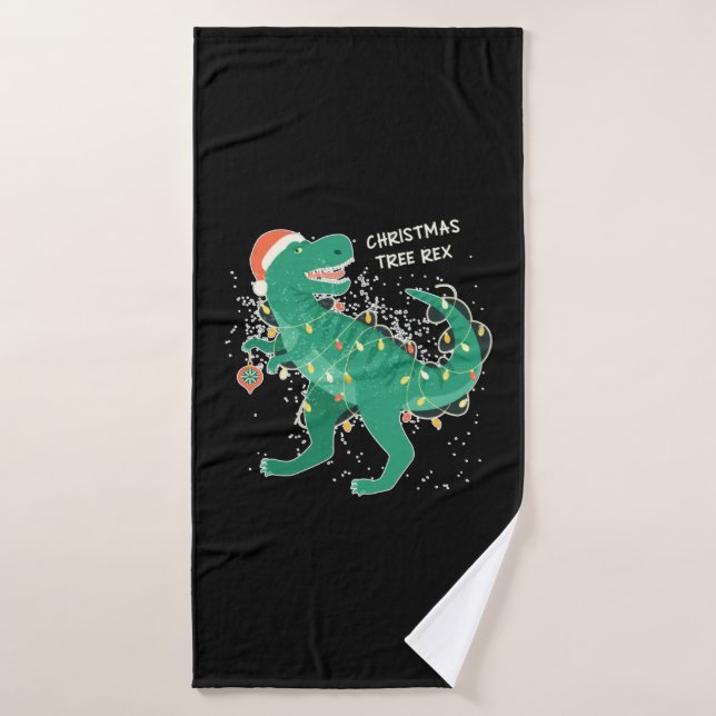 Weihnachtsbaum-Rex Badehandtuch (Badehandtuch)