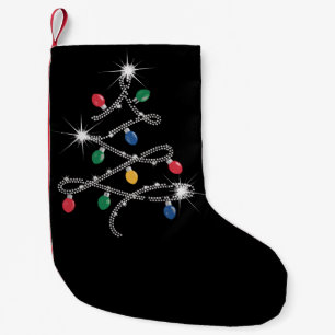 Weihnachtsbaum-Rhinstone Mega-Bling Kleiner Weihnachtsstrumpf