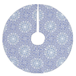Weihnachtsbaum Rock Blue White Star Muster Polyester Weihnachtsbaumdecke