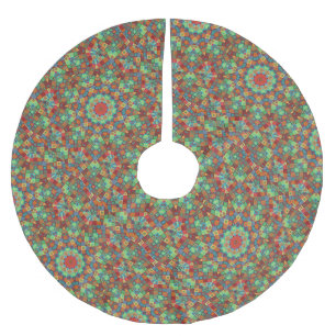 Weihnachtsbaum Rock farbenfrohe Patchwork Quilt St Polyester Weihnachtsbaumdecke