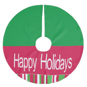 Weihnachtsbaum Rock Happy Holidays Polyester Weihnachtsbaumdecke