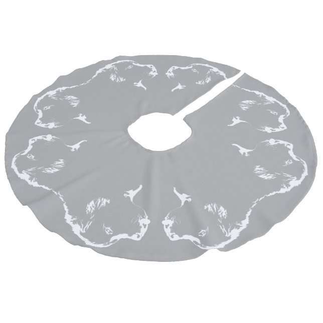 Weihnachtsbaum-Rock-Hunde Tree-Röcke Leinenimitat Weihnachtsbaumdecke (Schrägansicht)