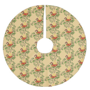 Weihnachtsbaum-Rock-Partridge Polyester Weihnachtsbaumdecke