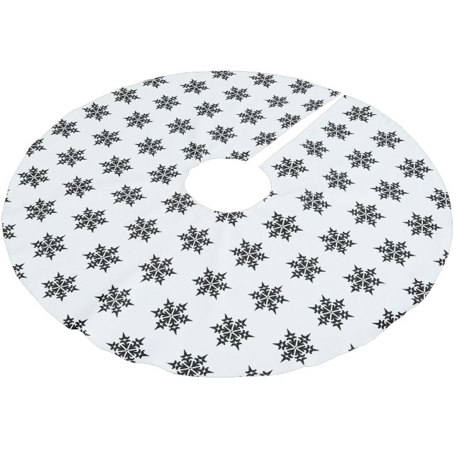 Weihnachtsbaum-Rock-Snowflakes Polyester Weihnachtsbaumdecke (Schrägansicht)