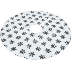 Weihnachtsbaum-Rock-Snowflakes Polyester Weihnachtsbaumdecke
