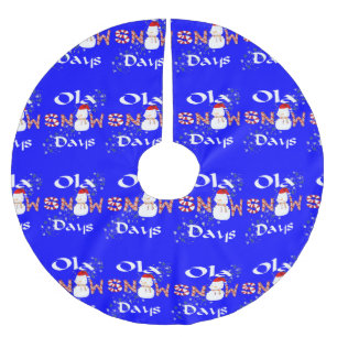 Weihnachtsbaum Rock Snowman Schneetage Polyester Weihnachtsbaumdecke