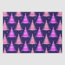 Weihnachtsbaum Rosa blaues Muster Design