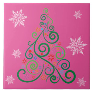 Weihnachtsbaum Rosa Keramik Tile Fliese