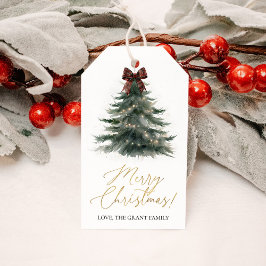 Weihnachtsbaum Rot Kariert Schleife Urlaub Geschenkanhänger