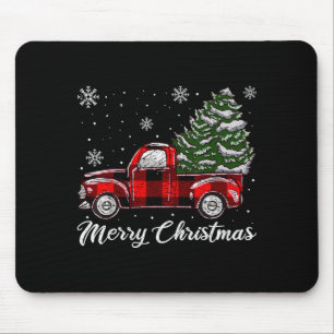 Weihnachtsbaum-Roter-LKW-Schlafanzug, Vintage Buff Mousepad