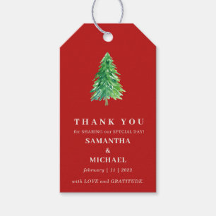 Weihnachtsbaum Roter Weihnachtsdanke Geschenkanhänger