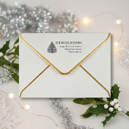 Weihnachtsbaum Rücksendeadresse Rubber Briefmarke Gummistempel