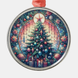 Weihnachtsbaum Runde Ornament Aus Metall