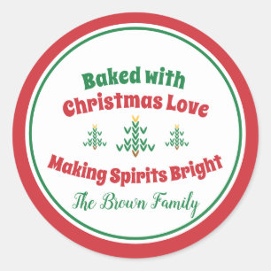 Weihnachtsbaum Runder Aufkleber