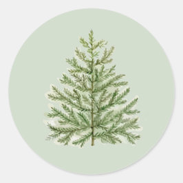 Weihnachtsbaum Runder Aufkleber