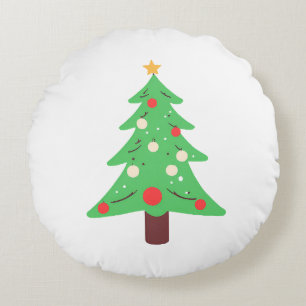 Weihnachtsbaum Rundes Kissen