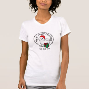 Weihnachtsbaum Santa Bichon Frise Hund Niedlich T-Shirt