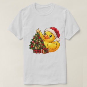 Weihnachtsbaum Santa Gummiente Weihnachten T-Shirt