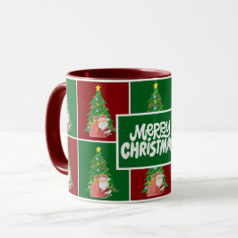 Weihnachtsbaum | Santa | Rot grün Tasse
