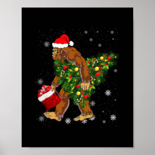 Weihnachtsbaum-Sasquatsch-Gläubige Poster