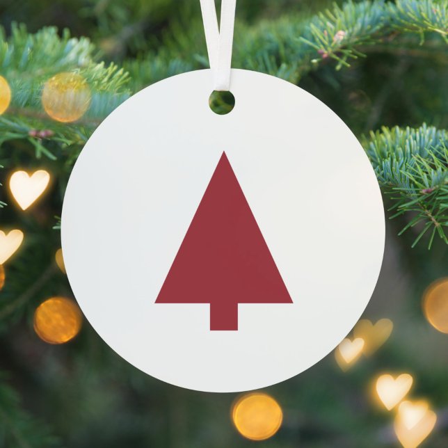 Weihnachtsbaum | Scandi Minimalistisch Simple Burg Ornament Aus Metall (Von Creator hochgeladen)