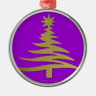 Weihnachtsbaum Schablone Gold Ornament Aus Metall