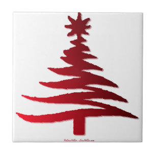 Weihnachtsbaum Schablone Rot Fliese