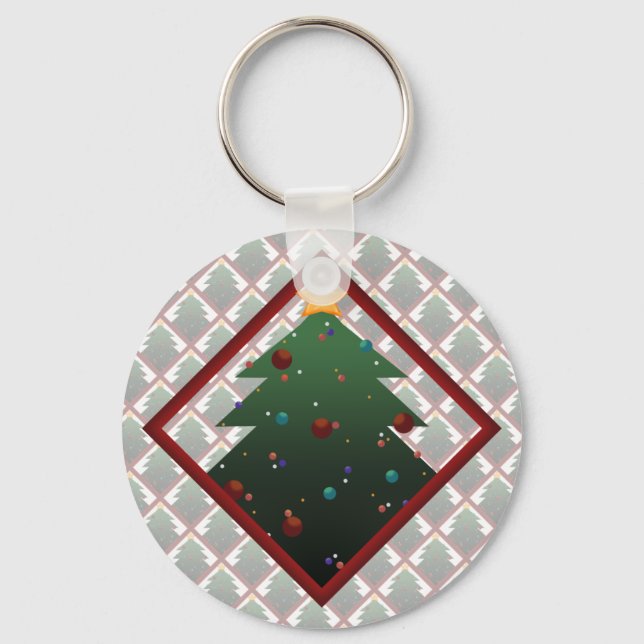 Weihnachtsbaum Schlüsselanhänger (Vorderseite)