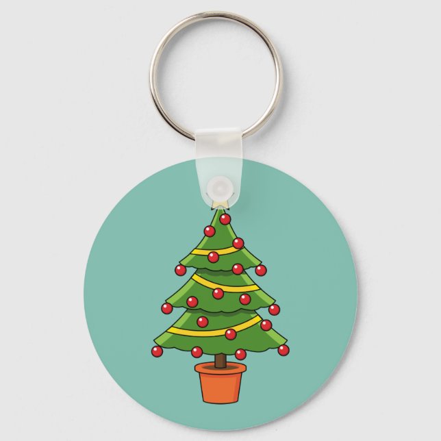 Weihnachtsbaum Schlüsselanhänger (Vorderseite)