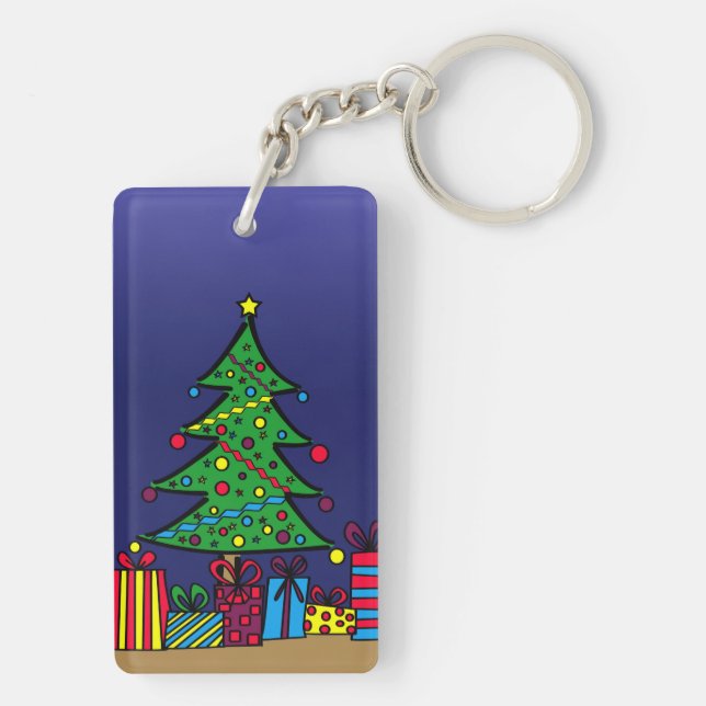 Weihnachtsbaum Schlüsselanhänger (Rückseite)
