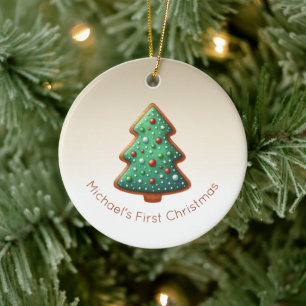 Weihnachtsbaum Schmuck, Erstes Weihnachten, Baby E Keramik Ornament