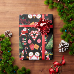 Weihnachtsbaum & Schmuck Santa Feiertag Geschenkpapier