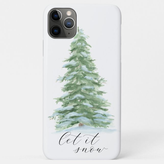 Weihnachtsbaum Schnee Case-Mate iPhone Hülle (Rückseite)