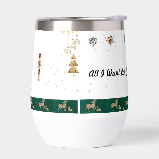 Weihnachtsbaum, Schnee, Hirschpackpapier (Links)