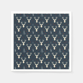 Weihnachtsbaum, Schneeflocke Serviette